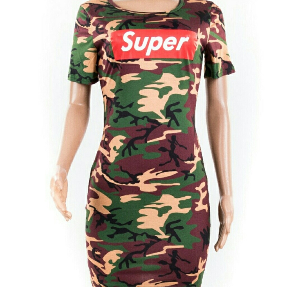 Camouflage  Super Print Shirt Dress